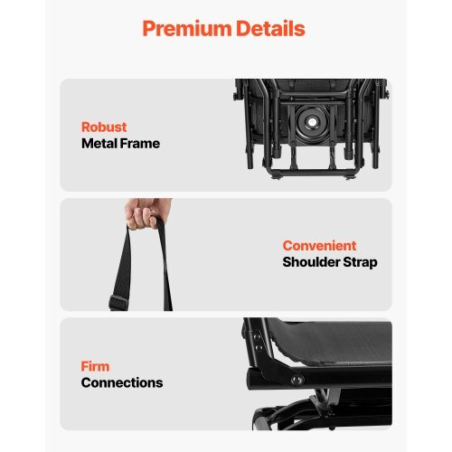 Hunting Chair, 360? Silent Swivel, Foldable Lightweight Portable Blind Chair, Heavy-Duty Steel Frame Ground Stool Seat, with Armrest, Adjustable Carry Strap, 300 Lbs Capacity for Fishing Camping