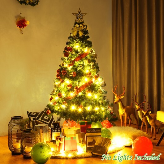 Artificial PVC Christmas Tree with Solid Metal Stand-5 ft - Color: Green - Size: 5 ft