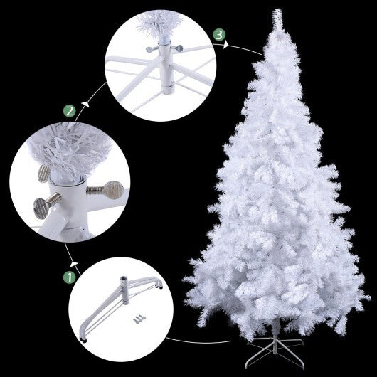 5 ft White Artificial PVC Christmas Tree - Color: White - Size: 5 ft
