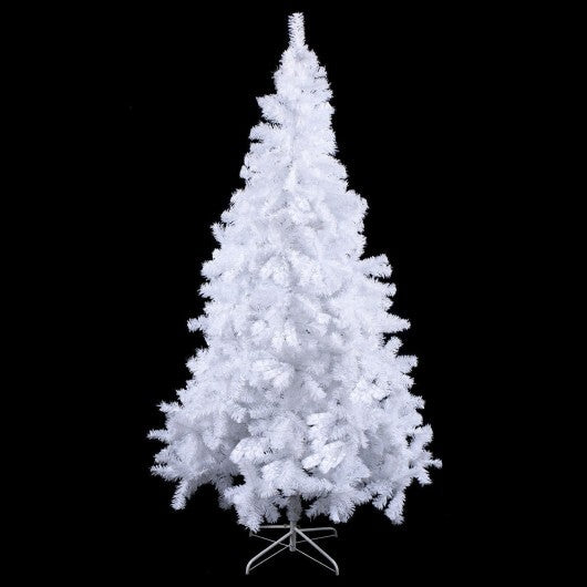 8 ft  White Artificial PVC Christmas Tree with Stand - Color: White - Size: 8 ft