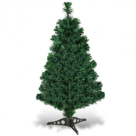3' / 4' / 5' / 6' Fiber Optic Artificial PVC Christmas Tree-3 ft - Color: Green - Size: 3 ft