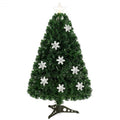 LED Optic Artificial Christmas Tree with Snowflakes-3 Feet - Color: Green - Size: 3 ft