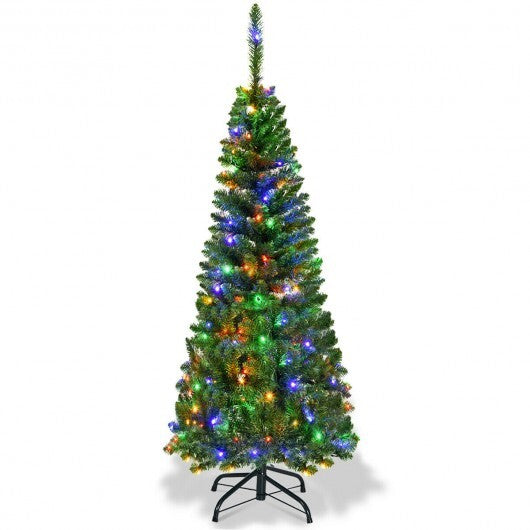 Artificial National Foot Kingswood Fir Pencil Christmas Tree-4.5ft - Color: Green - Size: 4.5 ft