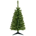 36 Inch Unlit Artificial Christmas Mini Tree with Plastic Stand-Green - Color: Green - Size: 3 ft