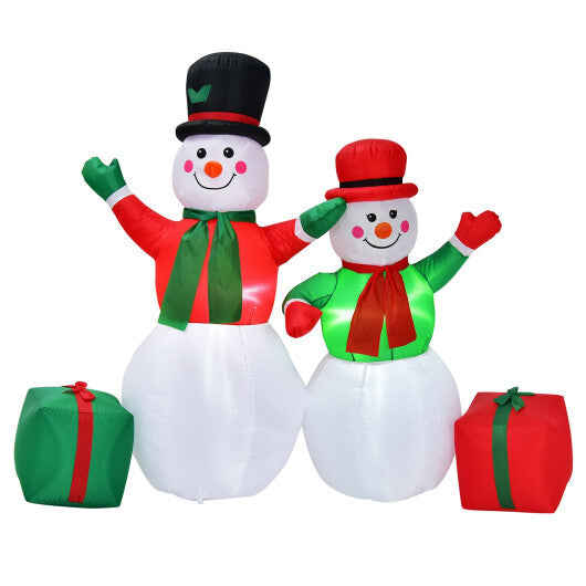 6 Feet Christmas Inflatable Snowmen Blow Up Christmas Decoration - Color: White - Size: 6 ft
