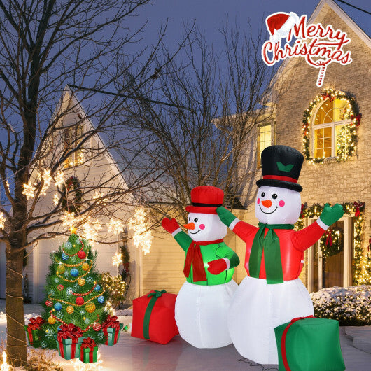 6 Feet Christmas Inflatable Snowmen Blow Up Christmas Decoration - Color: White - Size: 6 ft