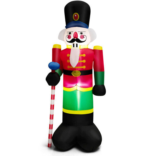 8 Feet Inflatable Nutcracker Soldier with 2 Built-in LED Lights - Color: Multicolor