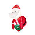 3.3 Feet Lighted Inflatable Santa Claus Broke Out from Window - Color: Red