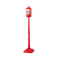 61 Inch Christmas Musical Street Lamp Post with Detachable Snow Globe Lantern-Red