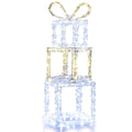 Stacked Lighted Gift Boxes Set of 3 Pre-Lit Christmas Present Box Lights