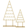 2 Pack Christmas Tree Photo Holder with 36 Round Clips and Metal Hanging Rack-Gloden - Color: Golden