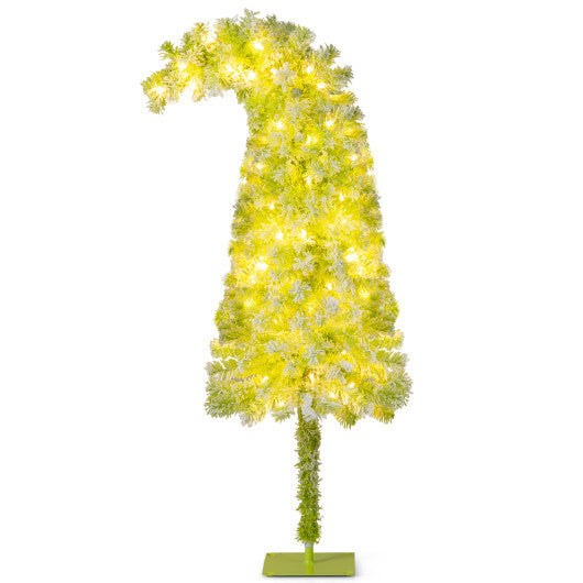 5/6/7 FT Whimsical Christmas Tree with Bendable Top and 216/290/366 Branch-5 FT - Color: Green - Size: 5 ft