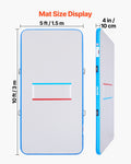 10x5 ft Wrestling Mat Inflatable, Martial Arts Thick Mat for Outdoor Indoor Home Gym Exercise, PVC Foldable Training Mats with 600W Air Pump, for Gymnastics Tatami Jiu Jitsu BJJ MMA Judo, Gray
