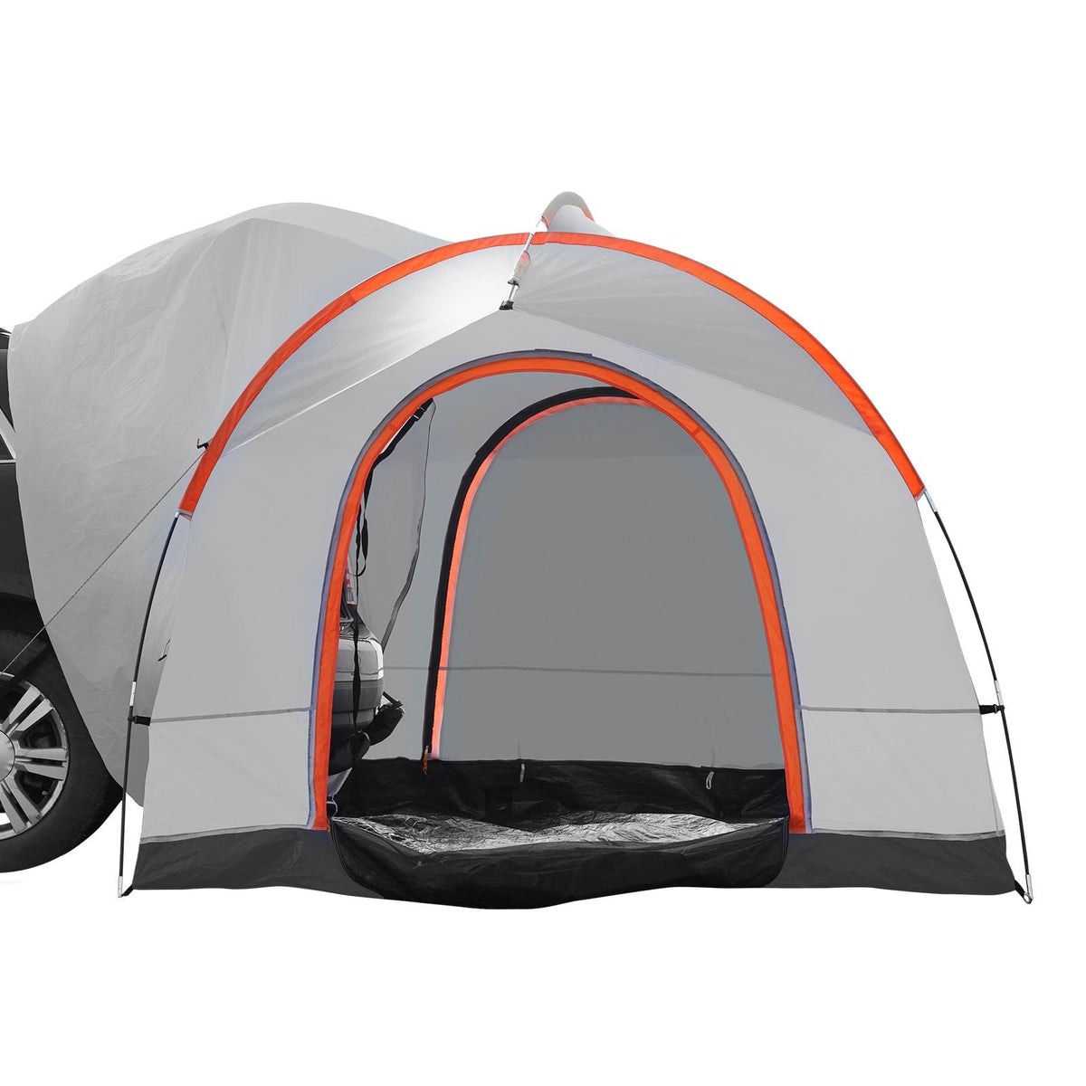 SUV Camping Tent, 8'-8' SUV Tent Attachment for Camping with Rain Layer and Carry Bag, PU2000mm Double Layer Truck Tent, Accommodate 6-8 Person, Rear Tent for Van Hatch Tailgate