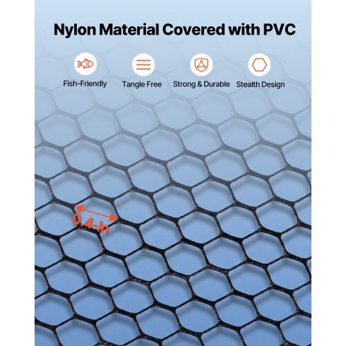 Fishing Net, Landing Nets with Telescopic Handle, Portable Lightweight Stronger 6063 Aluminum Fish Gear, Nylon Covered PVC, Durable and Fish-friendly, 26 inch Net Opening for Saltwater Bait Fish