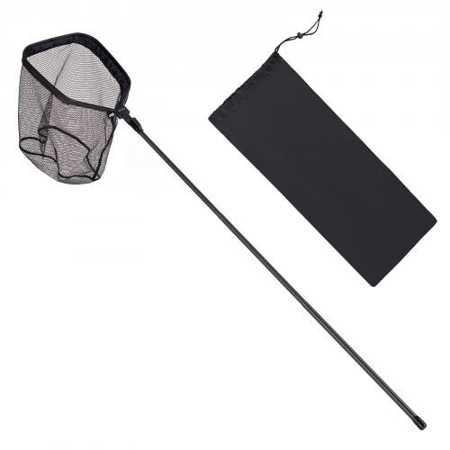 Fishing Net, Foldable Landing Nets with Telescopic Handle, Portable Lightweight Carbon Fiber Long Fish Gear, Nylon Covered PVC, Durable and Fish-friendly, for Kayak Boat Bank Pond, Gifts for Men