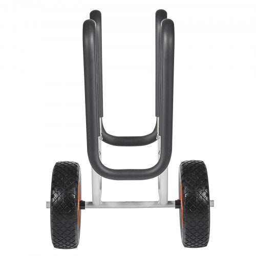 Kayak Cart, 150 lbs Load Capacity, Stand Up Paddle Board Trolley with 10-inch Solid Rubber Tires & Kickstands, Paddle Board Carrier with Ratchet Strap for Paddleboard & Surfboard Transport