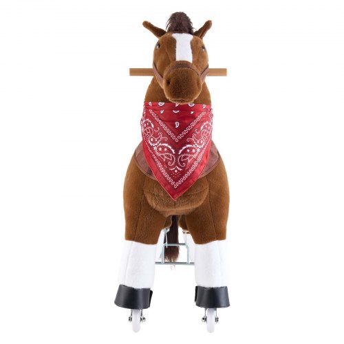 Ride On Horse, Riding Pony Toys for Kids, No Battery Required, Smooth Wheels with Anti-Roll Stop Ring, Upgraded Raised Seat, Handles, Sturdy Pedals, 176 lbs Max Load Capacity for Ages 6+