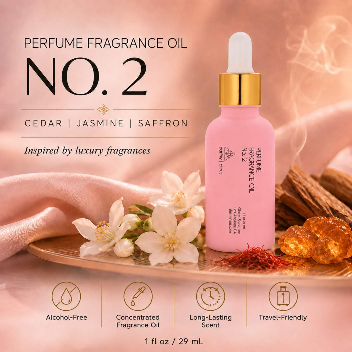 Perfume Fragrance Oil No. 2 - Inspired by Baccarat Rouge 540-2