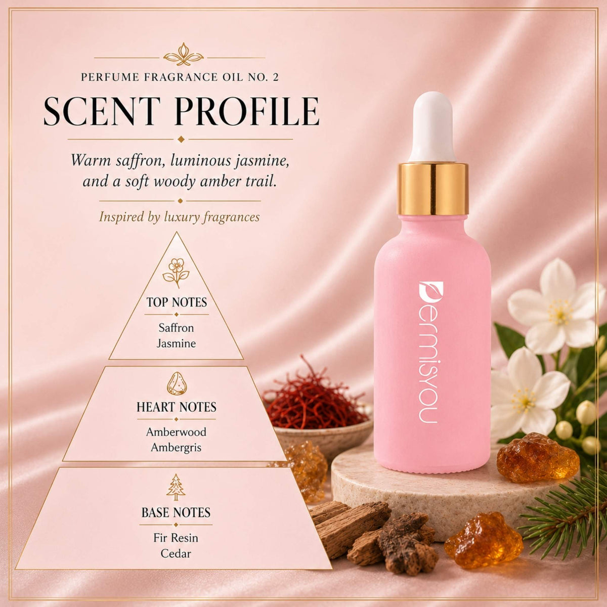 Perfume Fragrance Oil No. 2 - Inspired by Baccarat Rouge 540-3
