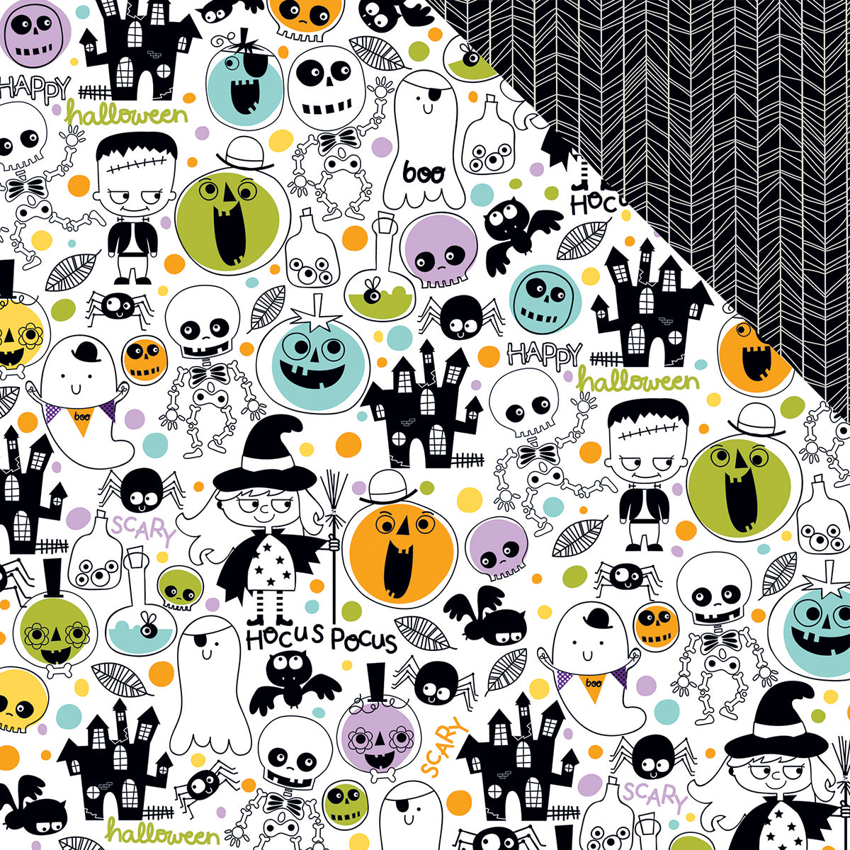 Spooktacular Collection Halloween 12 X 12 Double Sided Paper Toil and Trouble