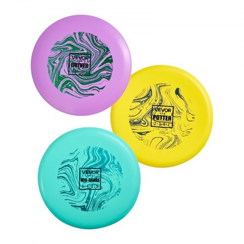 Disc Golf Set, 3 Pack Disc Golf Starter Set, Beginners Flying Discs for Full-Body Strength Training, with Putter, Mid-Range, Driver for Outdoor Backyard, Lawn, Beach, and Park