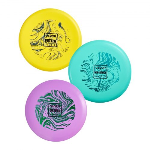 Disc Golf Set, 3 Pack Disc Golf Starter Set, Beginners Flying Discs for Full-Body Strength Training, with Putter, Mid-Range, Driver for Outdoor Backyard, Lawn, Beach, and Park