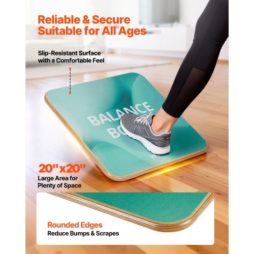 Balance Board, 360? Rotating Wobble Board Trainer for Adults 3-Level Adjustable, Wooden Balance Training Equipment, Slip-Resistant Surface for Core Workout, Standing Desk Exercise, Home Gym