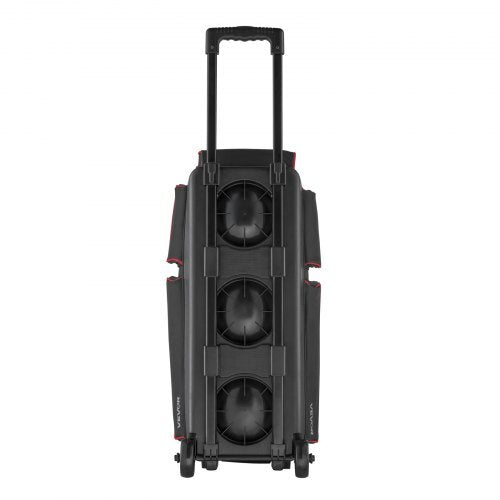 Bowling Ball Bag, 3 Ball Double Roller Bowling Bag with Wheels, Featuring a Separate Compartment for Shoes (Up To US Size 16) & Oversized Accessory Pocket, Retractable Handle Extends to 41.34 in
