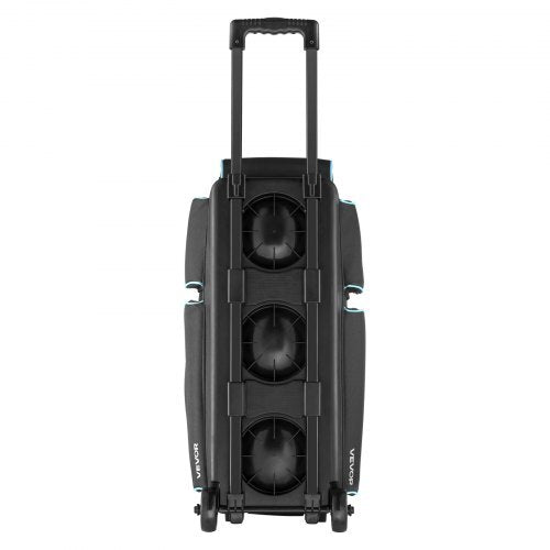 Bowling Ball Bag, 3 Ball Double Roller Bowling Bag with Wheels, Featuring a Separate Compartment for Shoes (Up To US Size 16) & Oversized Accessory Pocket, Retractable Handle Extends to 41.34 in