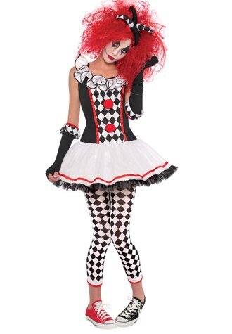 Harlequin Pleated Dress Costume