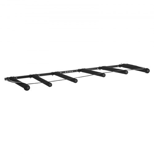 Surfboard Wall Mount, 5 Tiers Vertical Surfboard Rack for Storage and Display, Adjustable Metal Board Stand Organizer with Sponge Pad, Surf Board Holder for Snowboards, Kiteboards, Shortboard