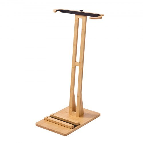 Vertical Surfboard Stand, Wooden Surfboard Rack for Storage and Display, Adjustable & Freestanding Board Stand Organizer with Padding, for Wakeboards, Snowboards, Kiteboards, Shortboard, Skis