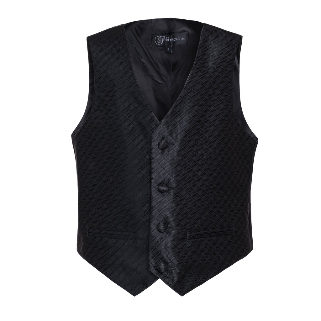Ferrecci Boys 300 Series Vest Set Black-0