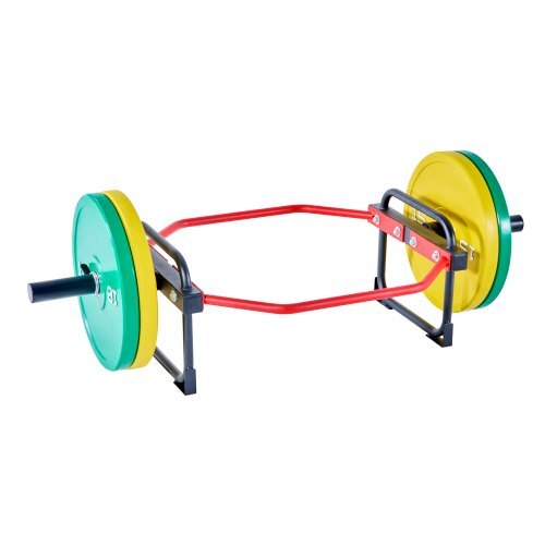 Trap Bar Hex Bar, 2-Inch Hex Barbell, 500 LBS Capacity Shrug Bars, Weightlifting and Strength Training Equipment, Home Gym for Squats, Deadlifts, Shoulder Presses, Red