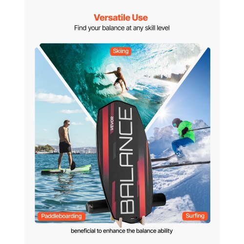 Balance Board, 3-Level Height Adjustable Wobble Board Trainer for Adults, Premium Wooden Balance Training Equipment, with Roller, Magnetic Stoppers, Storage Rack, for Core Workouts, Surf Trainer