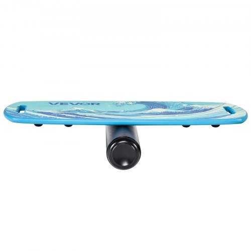 Balance Board, Wobble Board Trainer for Adults, Premium Wooden Balance Training Equipment with Roller, Magnetic Stoppers, Storage Rack, for Core Workouts, Surf Trainer & Physical Therapy, Blue