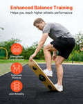 Balance Board, Wobble Board Trainer for Adults 3-Level Adjustable Base, Premium Wooden Balance Training Equipment, Slip-Resistant Surface for Core Workout, Standing Desk Exercise, Home Gym, Yoga