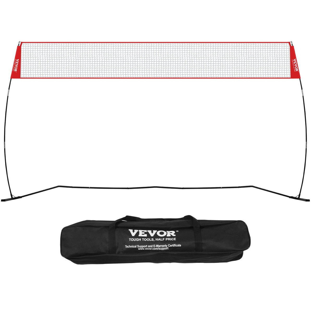 Freestanding Volleyball Training Net for Indoor or Outdoor Use, Adjustable Height Portable Net System with Carrying Bag, Professional Volleyball Practice Trainer for Hitting or Serving Drills