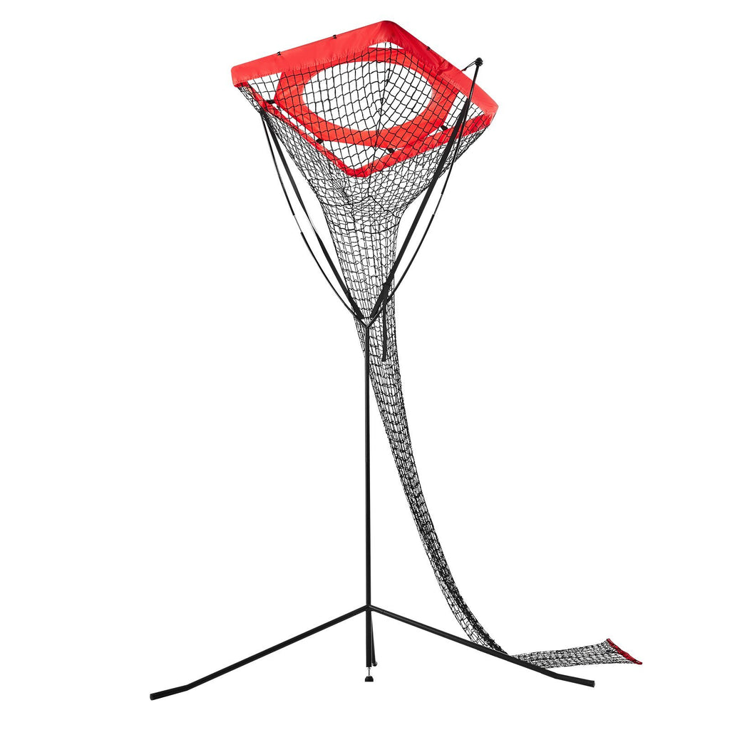 Volleyball Setter Training Equipment, Angle and Height Adjustable Volleyball Trainer, Portable Practice Net with Steel Base, Carrying Bag, Indoor Outdoor Target Net for Serving Spiking Setting
