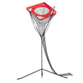 Volleyball Setter Training Equipment, Angle and Height Adjustable Volleyball Trainer, Portable Practice Net with Steel Base, Carrying Bag, Indoor Outdoor Target Net for Serving Spiking Setting