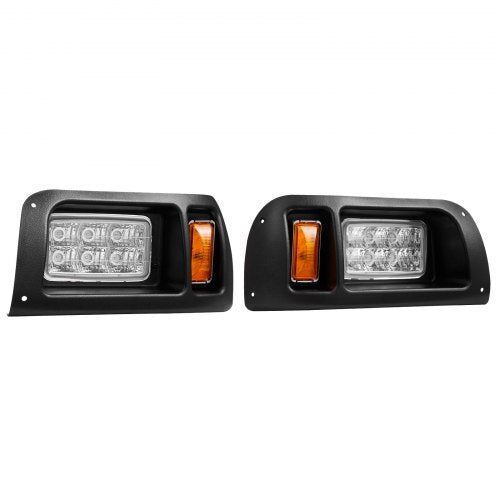 Golf Cart Light Kit, 12 Volt, LED Headlight and Tail Light Kit with Wiring Harness, Switch, Zip Ties, ABS Housing, High-Brightness, Waterproof and Dustproof, Fit for EZGO TXT 1996-2013 Models