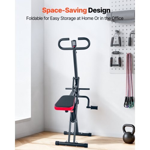 Squat Machine, Deep Squat Rowing Machine for Home, Easy Setup & Foldable Exercise Equipment, Glute Trainer Machine with 12-Gear Adjustable Resistance, Glutes & Leg Home Workout Machine, Black