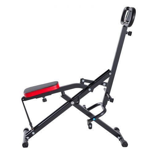 Squat Machine, Deep Squat Rowing Machine for Home, Easy Setup & Foldable Exercise Equipment, Glute Trainer Machine with 2 High-Strength Resistance Bands, Glutes & Leg Home Workout Machine, Black