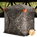 Hunting Blind, 270? Ground Blind, 2-3 Person Pop Up Deer Blind for Hunting with Carrying Bag, Portable Resilient Hunting Tent, 3 Horizontal Windows for Turkey and Deer Hunting