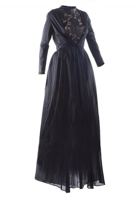 Black Two-Piece Detachable Dresses