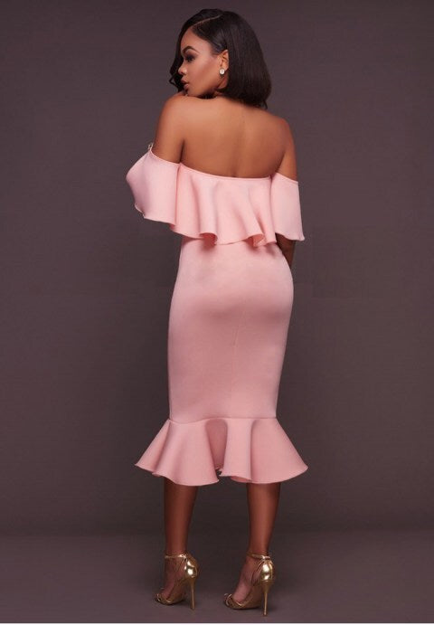 Sexy Ruffle Bodycon Dress