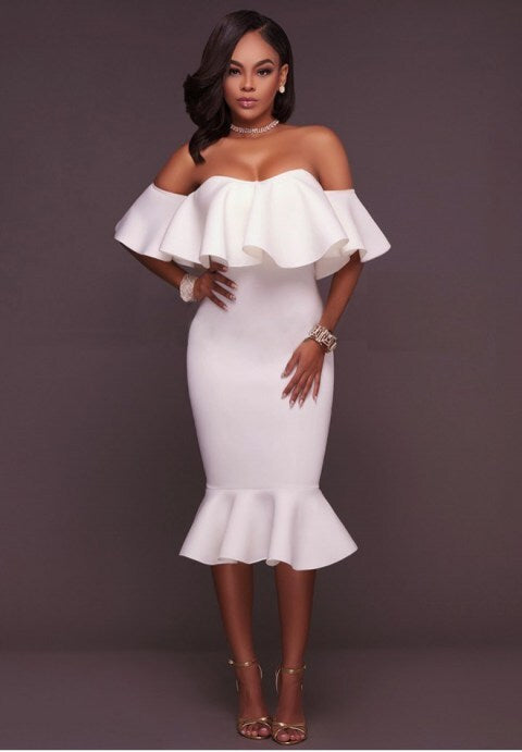 Sexy Ruffle Bodycon Dress