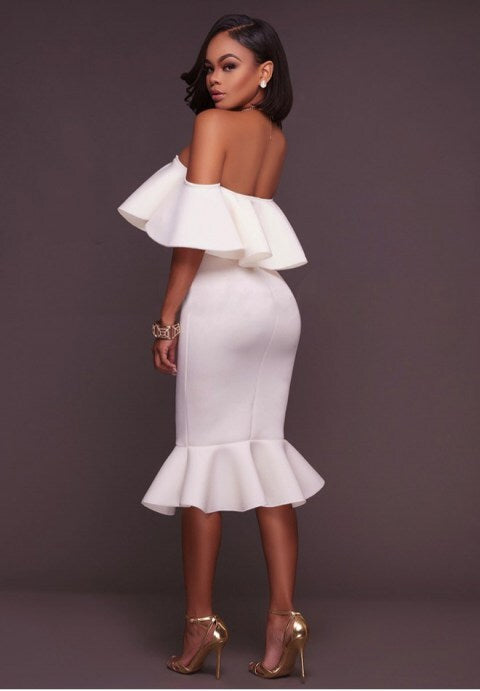 Sexy Ruffle Bodycon Dress