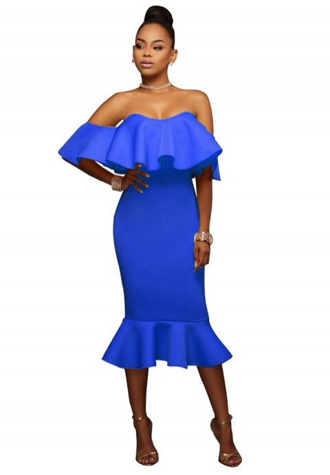 Sexy Ruffle Bodycon Dress